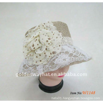 2012 fashion ladies straw derby hat